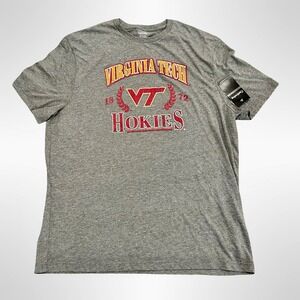 Virginia Tech Hokies T Shirt Mens 2XL Gray Short Sleeve Collegiate NCAA